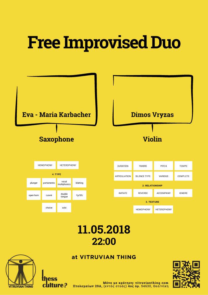 Free Improvised Duo live at Vitruvian Thing